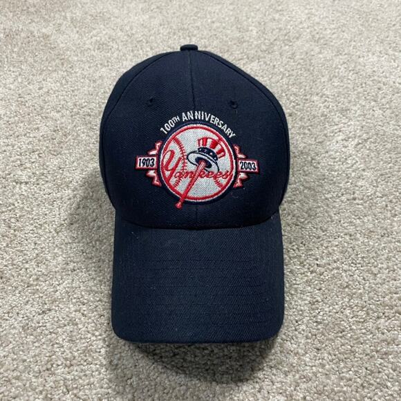 VTG Yankees Hat 2003 100 Year Anniversary Twins Enterprise New York Dad Cap - Picture 1 of 4